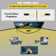 Buy Projector Screen 381 cm Projector Screen with Stand 347 x 202 cm HD 16:9 Mobile Projection Screen 160 Degree Oxford Fabric Home Cinema Screen 282.7 cm for Home Office Patios