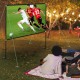 Koop Projectiescherm, diagonaal 80 inch projectorscherm met standaard 71 x 45 inch HD 16:9 mobiel projectiescherm 160 graden hoek Oxford stoffen thuisbioscoopscherm voor thuiskantoor-patio's