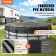 Comprar Cubierta Redonda para Piscina 4,57m Cubierta de Seguridad para Piscina Elevada Cobertor de Seguridad de Invierno de PVC Impermeable Resistente al Sol con Cordón para Protección de Piscina, Negro