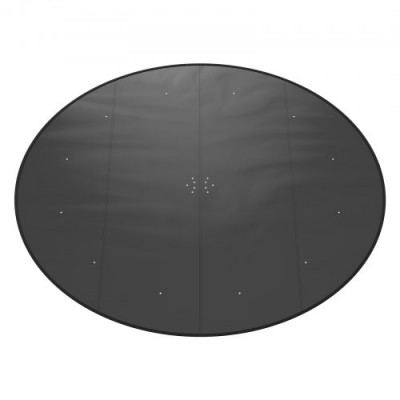 VEVOR Cubierta Redonda para Piscina 5,48m Cubierta de Seguridad para Piscina Elevada Cobertor de Seguridad de Invierno de PVC Impermeable Resistente al Sol con Cordón para Protección de Piscina, Negro