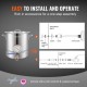 Buy Beer Fermenter 19L Stainless Steel Beer Fermentation Tank 3-Layer Pot Base Professional Brewing Kit with Thermometer Ball Valve Lid Handles Brewery