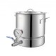 Buy Beer Fermenter 19L Stainless Steel Beer Fermentation Tank 3-Layer Pot Base Professional Brewing Kit with Thermometer Ball Valve Lid Handles Brewery