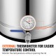 Buy Beer Fermenter 60.6L Stainless Steel Beer Fermentation Tank 3-Layer Pot Base Professional Brewing Kit with Thermometer Ball Valve Lid Handles Brewery