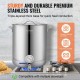 Buy Beer Fermenter 60.6L Stainless Steel Beer Fermentation Tank 3-Layer Pot Base Professional Brewing Kit with Thermometer Ball Valve Lid Handles Brewery