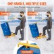 Buy 250L Drum Trolley Load Capacity 544kg 3 Wheel Dolly Steel Frame Adjustable Handle Roller Base Drum Handling Tool for Warehouses Factories