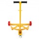 Buy 250L Drum Trolley Load Capacity 544kg 3 Wheel Dolly Steel Frame Adjustable Handle Roller Base Drum Handling Tool for Warehouses Factories