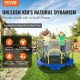 Comprar Trampolín para Niños Cama Elástica Interior y Exterior de 152,4 cm para Niños Pequeños con Red de Seguridad, Aro de Baloncesto y Bolas Oceánicas, Regalo de Cumpleaños para Niños Más de 3 Años