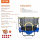 Comprar Trampolín para Niños Cama Elástica Interior y Exterior de 152,4 cm para Niños Pequeños con Red de Seguridad, Aro de Baloncesto y Bolas Oceánicas, Regalo de Cumpleaños para Niños Más de 3 Años