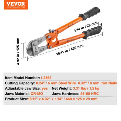 VEVOR Cortador de Pernos de 18