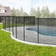 VEVOR Valla para Piscina, Barrera para Piscina Enterrada 1,21x32,91 m Valla de Seguridad Plegable Desmontable Varilla de Aluminio Tejido de Malla de PVC Teslin 340 g/m² para Protección Niños Mascotas