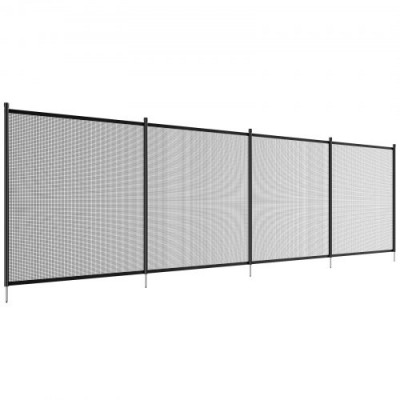 VEVOR Valla para Piscina, Barrera para Piscina Enterrada 1,21x3,66 m Valla de Seguridad Plegable Desmontable Varilla de Aluminio Tejido de Malla de PVC Teslin 340 g/m² para Protección Niños Mascotas