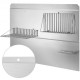 Buy Stainless Steel Splashback Panel 914 x 860mm Kitchen Front Protector 2 x Storage Shelf 1 x Kitchen Shelf