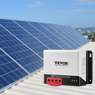 VEVOR Controlador de carga solar MPPT Regulador de panel automático 30A 12V/24V