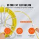 Buy Fiberglass Tape Length 129.5m 6.35mm Pulling Needle Electrician Wire Cable Conduit Puller Steel Reel Support 3 Pulling Heads for Wall