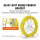 Buy Fiberglass Tape Length 129.5m 6.35mm Pulling Needle Electrician Wire Cable Conduit Puller Steel Reel Support 3 Pulling Heads for Wall