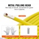 Buy Fiberglass Tape Length 129.5m 6.35mm Pulling Needle Electrician Wire Cable Conduit Puller Steel Reel Support 3 Pulling Heads for Wall