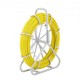 Buy Fiberglass Tape Length 129.5m 6.35mm Pulling Needle Electrician Wire Cable Conduit Puller Steel Reel Support 3 Pulling Heads for Wall