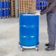 Buy 250L Drum Caddy 2 PCS Drum Caddy Trolley 454kg Load Capacity Steel Base Dolly Rolling Tool 4 Swivel Wheels for Drum Handling Warehouses Factories