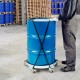 Buy 250 L Drum Trolley 567 kg Load Capacity Rolling Platform with 5 Swivel Wheels Steel Base with Rollers Handling Tool Drums for Warehouses Factories