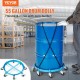 Buy 250 L Drum Trolley 907 kg Load Capacity Dolly with 8 Swivel Wheels Steel Frame Roller Base Drum Handling for Warehouses Factories