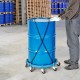 Buy 250 L Drum Trolley 907 kg Load Capacity Dolly with 8 Swivel Wheels Steel Frame Roller Base Drum Handling for Warehouses Factories