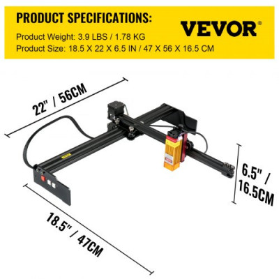 Mini Grabador Láser 270 x 440 mm 5,5W Máquina de Grabado de Escritorio Compatible con Windows7/8/10/11, iOS/Android Máquina de Grabado CNC para Papel, Madera, Cuero, Tela, Plástico, Acrílico