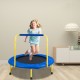 VEVOR Trampolín para Niños Plegable Cama Elástica Interior Exterior 92 cm para Niños Pequeños con Mango de Espuma Ejercicios de Trampolín Recreativos Regalo de Cumpleaños para Niños Más de 3 Años