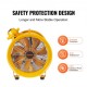 Buy Industrial Air Extractor 1100 W Portable Extractor Fan 406.4 mm Air Volume 7204m3/h 5 m Power Cable Without Charging Socket Portable Fan for Sucking Dust, Smoke