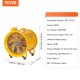 Buy Industrial Air Extractor 500 W Portable Extractor Fan 304.8 mm Air Volume 4247 m3/h 3 m Power Cable Without Charging Socket Portable Fan for Sucking Dust, Smoke