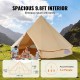 VEVOR Tienda de Campana de Lona de 3m, Carpa de Yurta para 4 Estaciones, Tienda de Campaña Familiar con Agujero para Estufa de Leña y Bolsas de Almacenamiento para Glamping de hasta 4 Personas, Fiesta