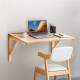 Buy Folding Wall Table 80x59.9x43.8cm Solid Wood Folding Wall Desk Wall Mounted Drop Leaf Table Load 45kg Easy Installation for Limited Spaces Kitchen Dining Room Loft