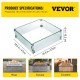 Buy 486x486x150mm Inch Burner Windscreen 8mm Glass Square Burner Windshield Protector