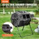 Buy Garden Rotating Compost Bin, 162.7L, Double Chamber