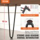 Buy Hairpin Table Legs 4 PCS Furniture Legs 406mm Solid Steel Load Capacity 227kg Office Legs 2 Rods with Screws and Protective Skids for Home Office Dining Room, Black