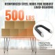 Buy Hairpin Table Legs 4 PCS Furniture Legs 406mm Solid Steel Load Capacity 227kg Office Legs 2 Rods with Screws and Protective Skids for Home Office Dining Room, Black