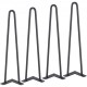 Koop Haarspeld tafelpoten 4 stuks meubelpoten 482 mm massief staal draagvermogen 227 kg kantoorpoten 2 stangen met schroeven en beschermglijders voor thuiskantoor eetkamer, zwart