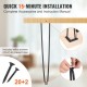 Buy Hairpin Table Legs 4 PCS Furniture Legs 710 mm Solid Steel Load Capacity 227 kg Office Legs 2 Rods with Screws and Protective Skids for Home Office Dining Room, Black