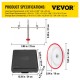 Comprar Kit de cortador de serra de furos redondos Diâmetro ajustável 40-200mm Cortador de serra circular de aço Serra de furo com coletor de poeira para gesso de cimento de teto