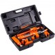 Kit de Ariete Hidráulico Portátil 4 T Kit de Reparación de Energía para Carrocería 125 mm Juego de Cilindros Hidráulicos con 4 Vástagos 80 a 415 mm para Reparación de Coches Construcción