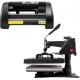 Buy 12x15 inch 5 in 1 Heat Press Transfer Machine with 14 inch Vinyl Cutting Plotter Machine Kit