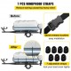 Buy 17-20ft Boat Covers Boat Cover 600D Oxford Fabric Waterproof Boat Cover 6.2 x 3.6m Pole Outer Pontoon Covers 137cm Motor Protective Cover