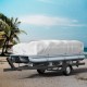 Buy 25-28ft Boat Covers Boat Cover 600D Oxford Fabric Waterproof Boat Cover 6.2 x 3.6m Pole Outer Pontoon Covers 137cm Motor Protective Cover 2 Poles