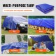 Comprar Lona Protectora Exterior 304,8x365,76 cm Lona Impermeable 5 mils Polietileno Resistente a Desgarros, UV y Temperatura con Ojales y Bordes Reforzados Alta Durabilidad, Azul