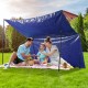 Comprar Lona Protectora Exterior 304,8x365,76 cm Lona Impermeable 5 mils Polietileno Resistente a Desgarros, UV y Temperatura con Ojales y Bordes Reforzados Alta Durabilidad, Azul