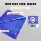 Comprar Lona protectora para exterior 365,76x487,7 cm Lona impermeable de polietileno de 5 mil resistente a desgarros, rayos UV, temperaturas con ojales reforzados para camión, barco, autocaravana, azul