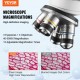 Buy Trinocular Compound Microscope Biological Microscope 40X-5000X Precision Coarse and Fine Focusing with 2-Layer Stage Interface for Computer or External Monitor Educational Research