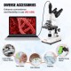 Buy Trinocular Compound Microscope Biological Microscope 40X-5000X Precision Coarse and Fine Focusing with 2-Layer Stage Interface for Computer or External Monitor Educational Research