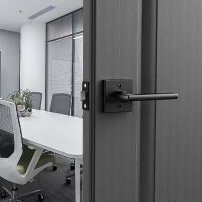 VEVOR Manija de Puerta 5 Unidades Manija de Puerta sin Cerradura Tirador Reversible Derecha-Izquierda Apertura con Rotación de 45° Mango de Aleación de Zinc de 118x23x55 mm para Pasillo Sala Oficina