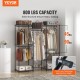 Buy Clothes Rack with 8 Shelves and 4 Bars Free Standing Clothes Rack 174 x 45 x 180 cm Load 360 kg Adjustable and Removable Steel Clothes Rack for Storing Clothes, Shoes, Boxes in the Bedroom