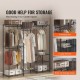 Buy Clothes Rack with 8 Shelves and 4 Bars Free Standing Clothes Rack 174 x 45 x 180 cm Load 360 kg Adjustable and Removable Steel Clothes Rack for Storing Clothes, Shoes, Boxes in the Bedroom